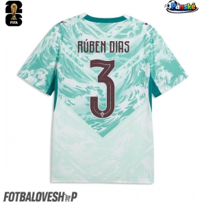 Portugalsko Ruben Dias #3 Venkovní Dres MS 2026 Krátký Rukáv