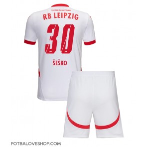 RB Leipzig Benjamin Sesko #30 Dětské Domácí Dres 2024-25 Krátký Rukáv (+ trenýrky)