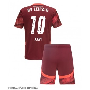 RB Leipzig Xavi Simons #10 Dětské Venkovní Dres 2024-25 Krátký Rukáv (+ trenýrky)
