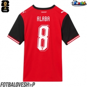 Rakousko David Alaba #8 Domácí Dres MS 2026 Krátký Rukáv