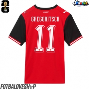 Rakousko Michael Gregoritsch #11 Domácí Dres MS 2026 Krátký Rukáv