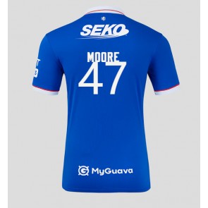 Rangers Mikey Moore #47 Domácí Dres 2025-26 Krátký Rukáv
