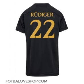 Real Madrid Antonio Rudiger #22 Dámské Alternativní Dres 2023-24 Krátký Rukáv