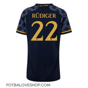 Real Madrid Antonio Rudiger #22 Dámské Venkovní Dres 2023-24 Krátký Rukáv