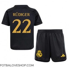 Real Madrid Antonio Rudiger #22 Dětské Alternativní Dres 2023-24 Krátký Rukáv (+ trenýrky)