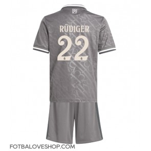 Real Madrid Antonio Rudiger #22 Dětské Alternativní Dres 2024-25 Krátký Rukáv (+ trenýrky)