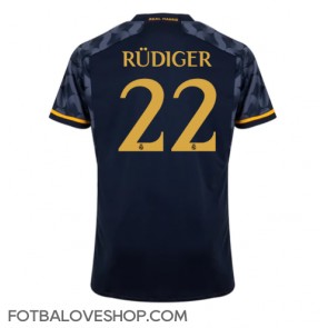 Real Madrid Antonio Rudiger #22 Venkovní Dres 2023-24 Krátký Rukáv