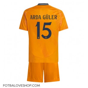 Real Madrid Arda Guler #15 Dětské Venkovní Dres 2024-25 Krátký Rukáv (+ trenýrky)