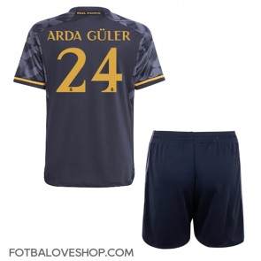 Real Madrid Arda Guler #24 Dětské Venkovní Dres 2023-24 Krátký Rukáv (+ trenýrky)
