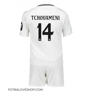 Real Madrid Aurelien Tchouameni #14 Dětské Domácí Dres 2024-25 Krátký Rukáv (+ trenýrky)