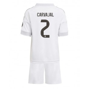 Real Madrid Daniel Carvajal #2 Dětské Domácí Dres 2025-26 Krátký Rukáv (+ trenýrky)
