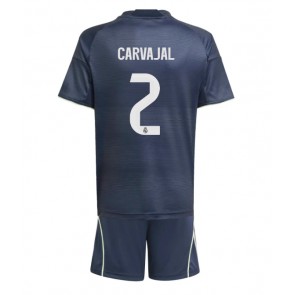 Real Madrid Daniel Carvajal #2 Dětské Venkovní Dres 2025-26 Krátký Rukáv (+ trenýrky)