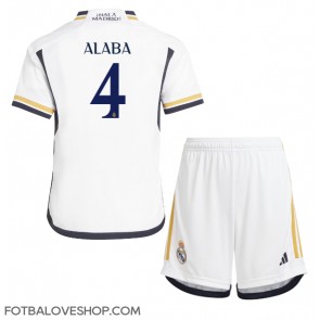 Real Madrid David Alaba #4 Dětské Domácí Dres 2023-24 Krátký Rukáv (+ trenýrky)