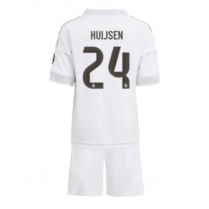 Real Madrid Dean Huijsen #24 Dětské Domácí Dres 2025-26 Krátký Rukáv (+ trenýrky)