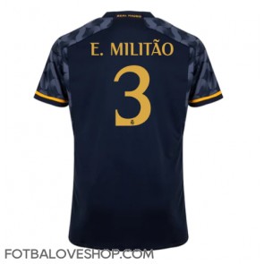 Real Madrid Eder Militao #3 Venkovní Dres 2023-24 Krátký Rukáv