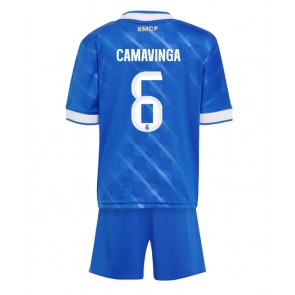 Real Madrid Eduardo Camavinga #6 Dětské Alternativní Dres 2025-26 Krátký Rukáv (+ trenýrky)