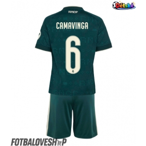 Real Madrid Eduardo Camavinga #6 Dětské Venkovní Dres 2026-27 Krátký Rukáv (+ trenýrky)