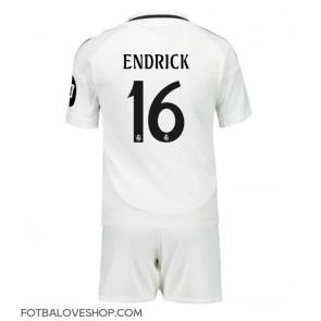 Real Madrid Endrick #16 Dětské Domácí Dres 2024-25 Krátký Rukáv (+ trenýrky)