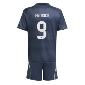 Real Madrid Endrick #9 Dětské Venkovní Dres 2025-26 Krátký Rukáv (+ trenýrky)