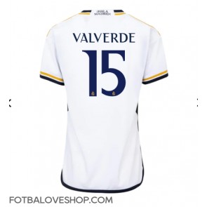 Real Madrid Federico Valverde #15 Dámské Domácí Dres 2023-24 Krátký Rukáv
