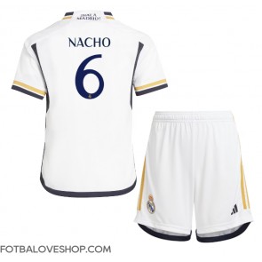 Real Madrid Nacho #6 Dětské Domácí Dres 2023-24 Krátký Rukáv (+ trenýrky)