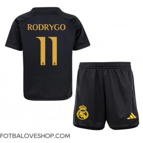 Real Madrid Rodrygo Goes #11 Dětské Alternativní Dres 2023-24 Krátký Rukáv (+ trenýrky)