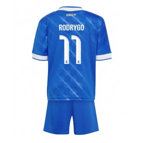 Real Madrid Rodrygo Goes #11 Dětské Alternativní Dres 2025-26 Krátký Rukáv (+ trenýrky)