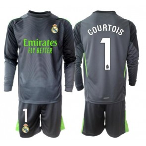 Real Madrid Thibaut Courtois #1 Brankářské Dětské Alternativní Dres 2025-26 Dlouhý Rukáv (+ trenýrky)