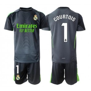 Real Madrid Thibaut Courtois #1 Brankářské Dětské Alternativní Dres 2025-26 Krátký Rukáv (+ trenýrky)