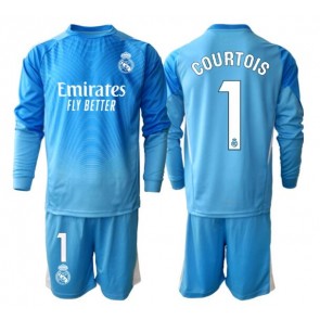 Real Madrid Thibaut Courtois #1 Brankářské Dětské Domácí Dres 2025-26 Dlouhý Rukáv (+ trenýrky)