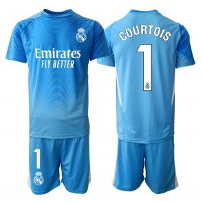 Real Madrid Thibaut Courtois #1 Brankářské Dětské Domácí Dres 2025-26 Krátký Rukáv (+ trenýrky)