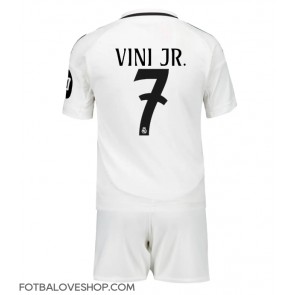 Real Madrid Vinicius Junior #7 Dětské Domácí Dres 2024-25 Krátký Rukáv (+ trenýrky)