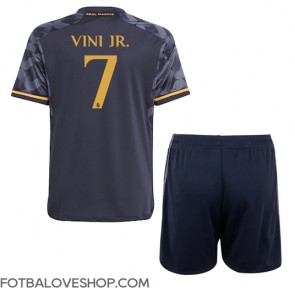 Real Madrid Vinicius Junior #7 Dětské Venkovní Dres 2023-24 Krátký Rukáv (+ trenýrky)