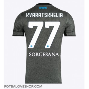 SSC Napoli Khvicha Kvaratskhelia #77 Alternativní Dres 2024-25 Krátký Rukáv