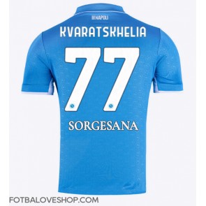 SSC Napoli Khvicha Kvaratskhelia #77 Domácí Dres 2024-25 Krátký Rukáv