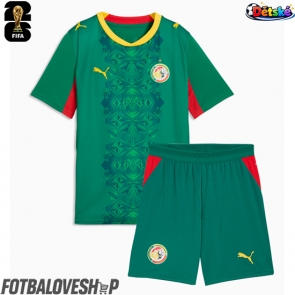 Senegal Dětské Venkovní Dres MS 2026 Krátký Rukáv (+ trenýrky)