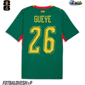 Senegal Pape Gueye #26 Venkovní Dres MS 2026 Krátký Rukáv