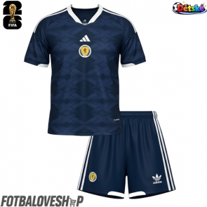 Skotsko Dětské Domácí Dres MS 2026 Krátký Rukáv (+ trenýrky)