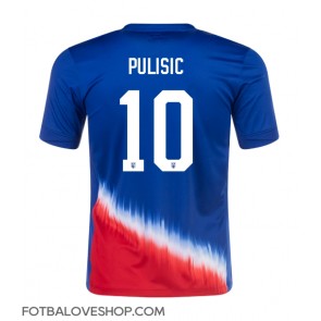 Spojené Státy Christian Pulisic #10 Venkovní Dres Copa America 2024 Krátký Rukáv