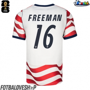 Spojené státy Alex Freeman #16 Domácí Dres MS 2026 Krátký Rukáv