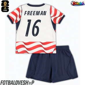 Spojené státy Alex Freeman #16 Dětské Domácí Dres MS 2026 Krátký Rukáv (+ trenýrky)