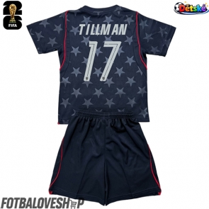 Spojené státy Malik Tillman #17 Dětské Venkovní Dres MS 2026 Krátký Rukáv (+ trenýrky)