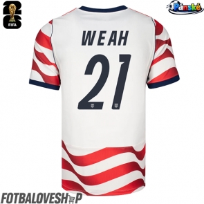 Spojené státy Timothy Weah #21 Domácí Dres MS 2026 Krátký Rukáv
