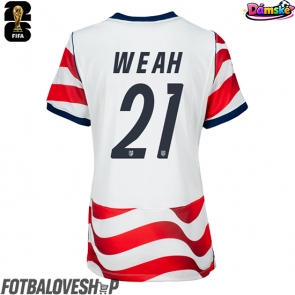 Spojené státy Timothy Weah #21 Dámské Domácí Dres MS 2026 Krátký Rukáv