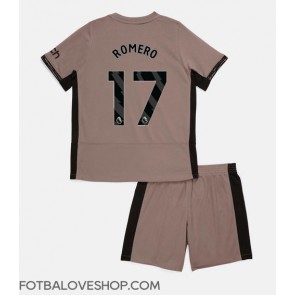 Tottenham Hotspur Cristian Romero #17 Dětské Alternativní Dres 2023-24 Krátký Rukáv (+ trenýrky)