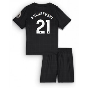 Tottenham Hotspur Dejan Kulusevski #21 Dětské Venkovní Dres 2025-26 Krátký Rukáv (+ trenýrky)