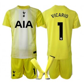 Tottenham Hotspur Guglielmo Vicario #1 Brankářské Dětské Alternativní Dres 2025-26 Krátký Rukáv (+ trenýrky)