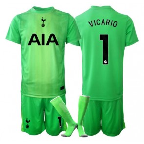 Tottenham Hotspur Guglielmo Vicario #1 Brankářské Dětské Domácí Dres 2025-26 Krátký Rukáv (+ trenýrky)