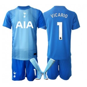 Tottenham Hotspur Guglielmo Vicario #1 Brankářské Dětské Venkovní Dres 2025-26 Krátký Rukáv (+ trenýrky)