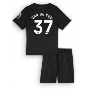 Tottenham Hotspur Micky van de Ven #37 Dětské Venkovní Dres 2025-26 Krátký Rukáv (+ trenýrky)